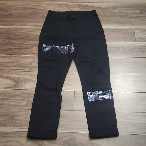 Black Pants with Sequin Accents - Picture 1 of 12